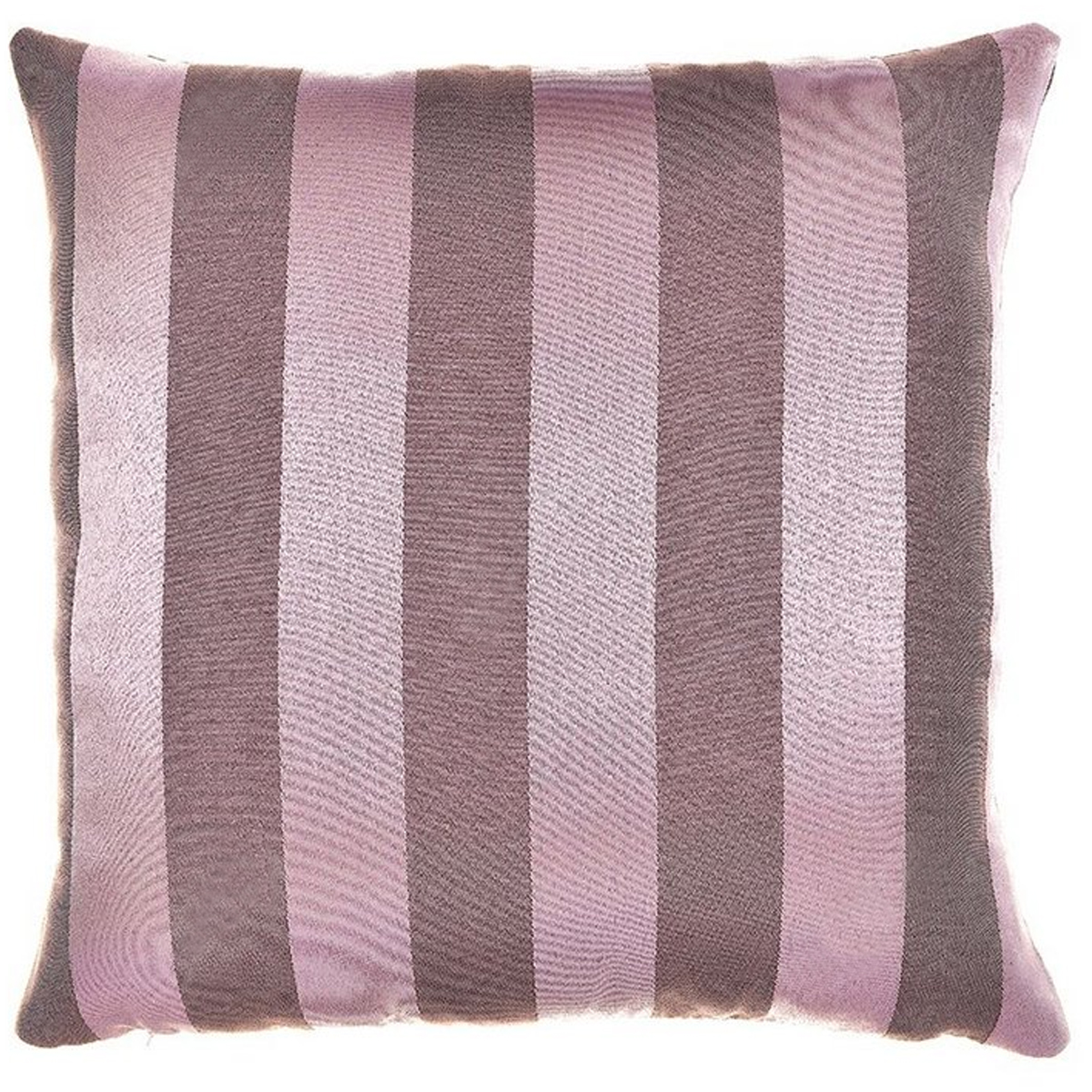 Capa para Almofada Jacquard Rosê e Marrom 40x40 - Listrada