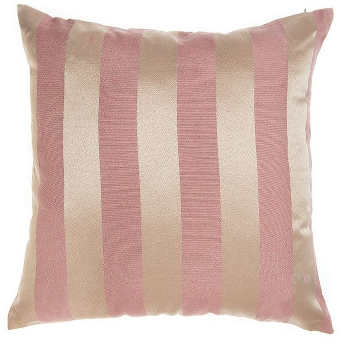 Capa para Almofada Jacquard Rosa e Dourado 40x40 - Listrada