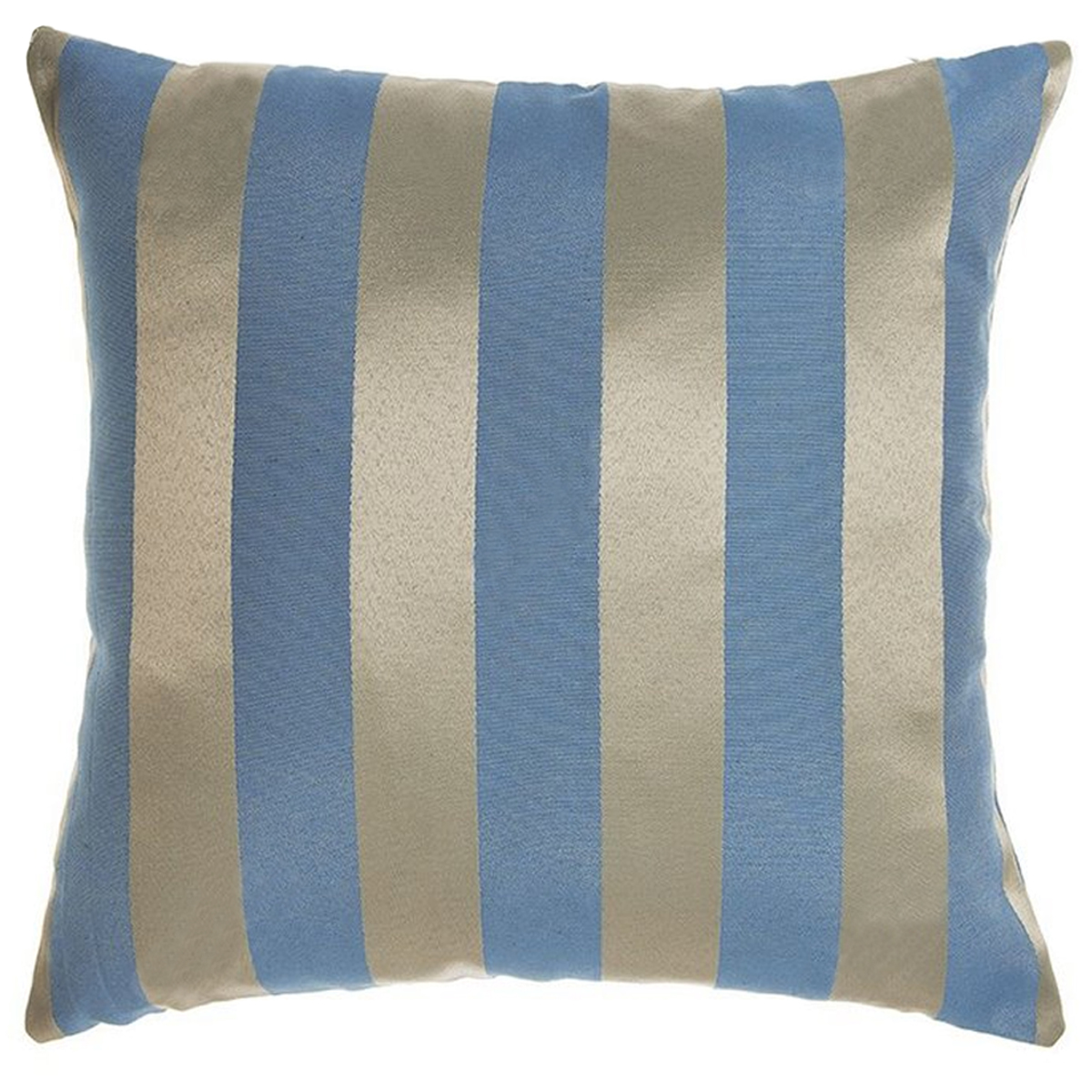 Capa para Almofada Jacquard Azul e Dourado 40x40 - Listrada