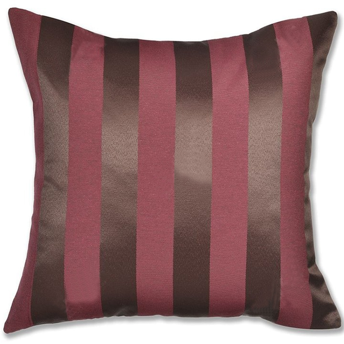 Capa para Almofada Jacquard Marsala e Marrom 40x40 - Listrada