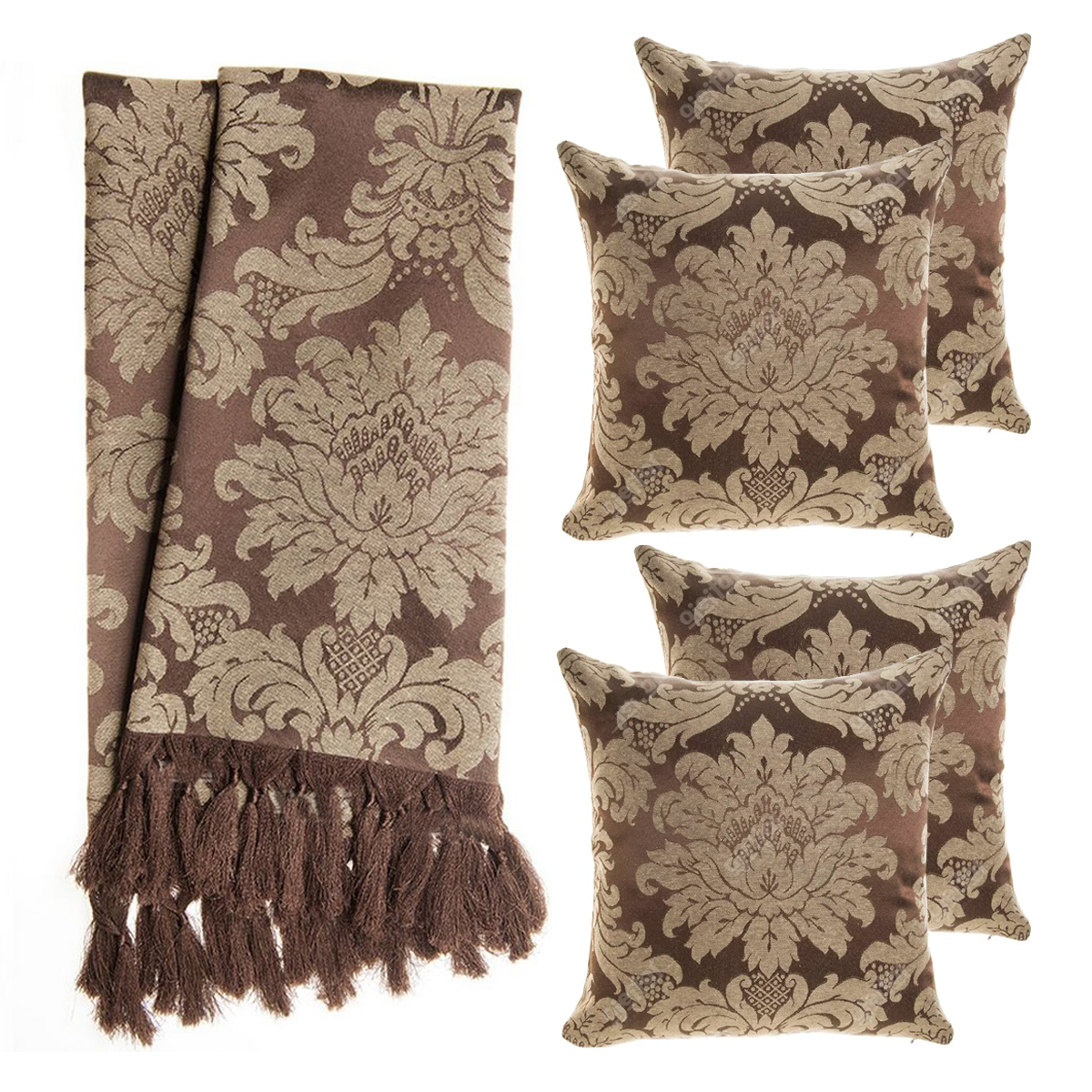 1 Manta Xale para Sofá 3m x 2.80m + 4 Capas 45x45cm