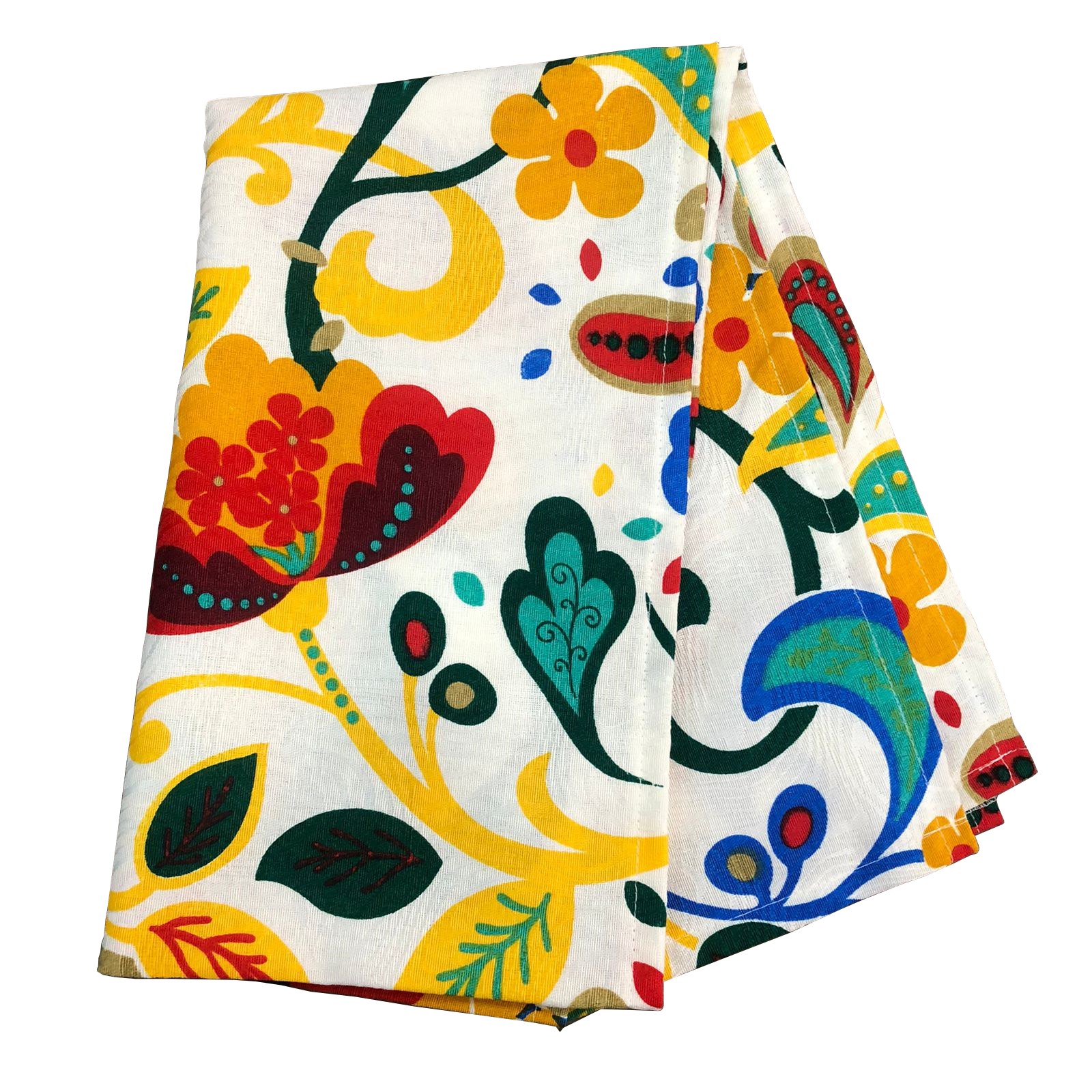 Caminho De Mesa Estampado Floral Colorido 0.40m X 1.40m