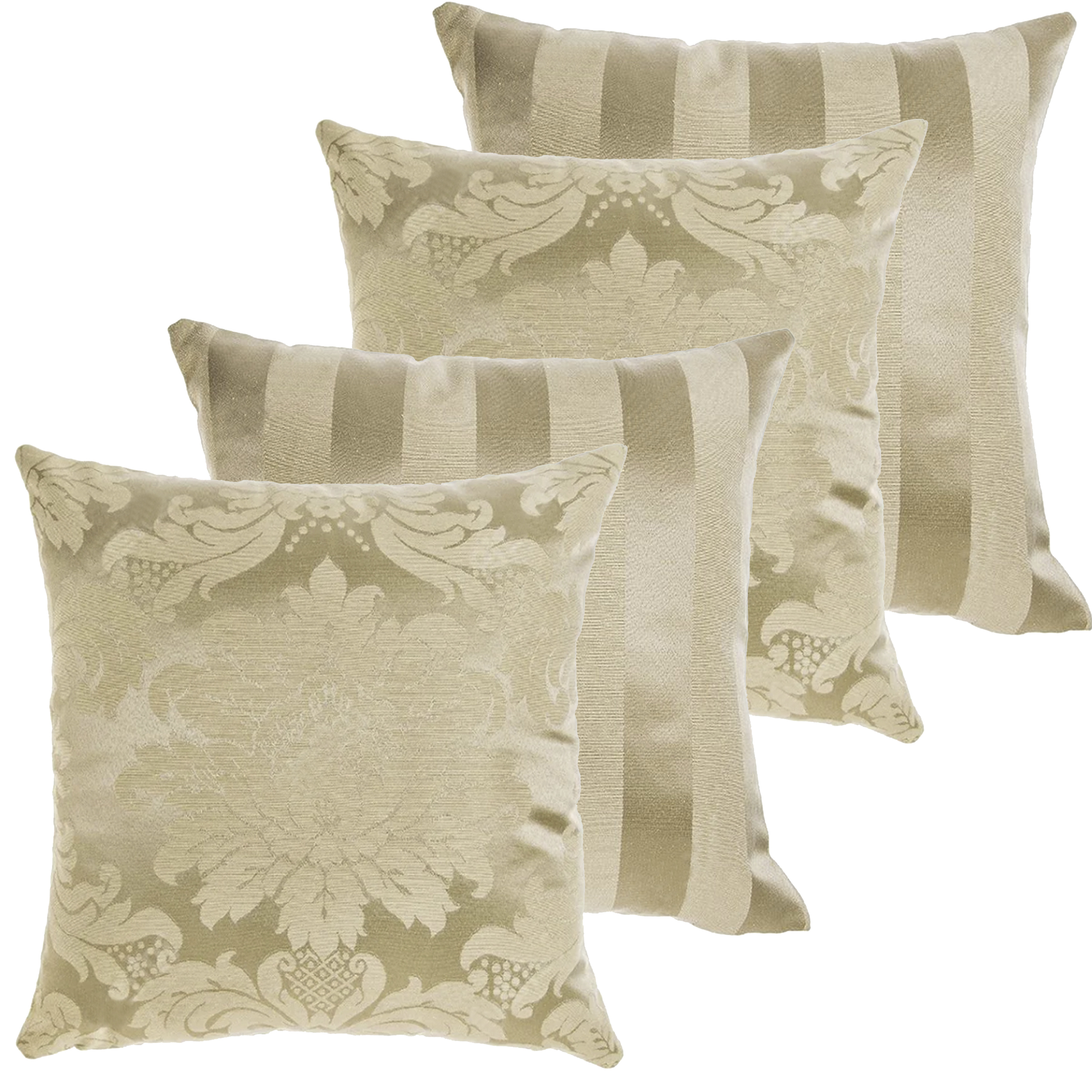 04 Capas para Almofadas Jacquard Marrom Fendi 45 x 45cm