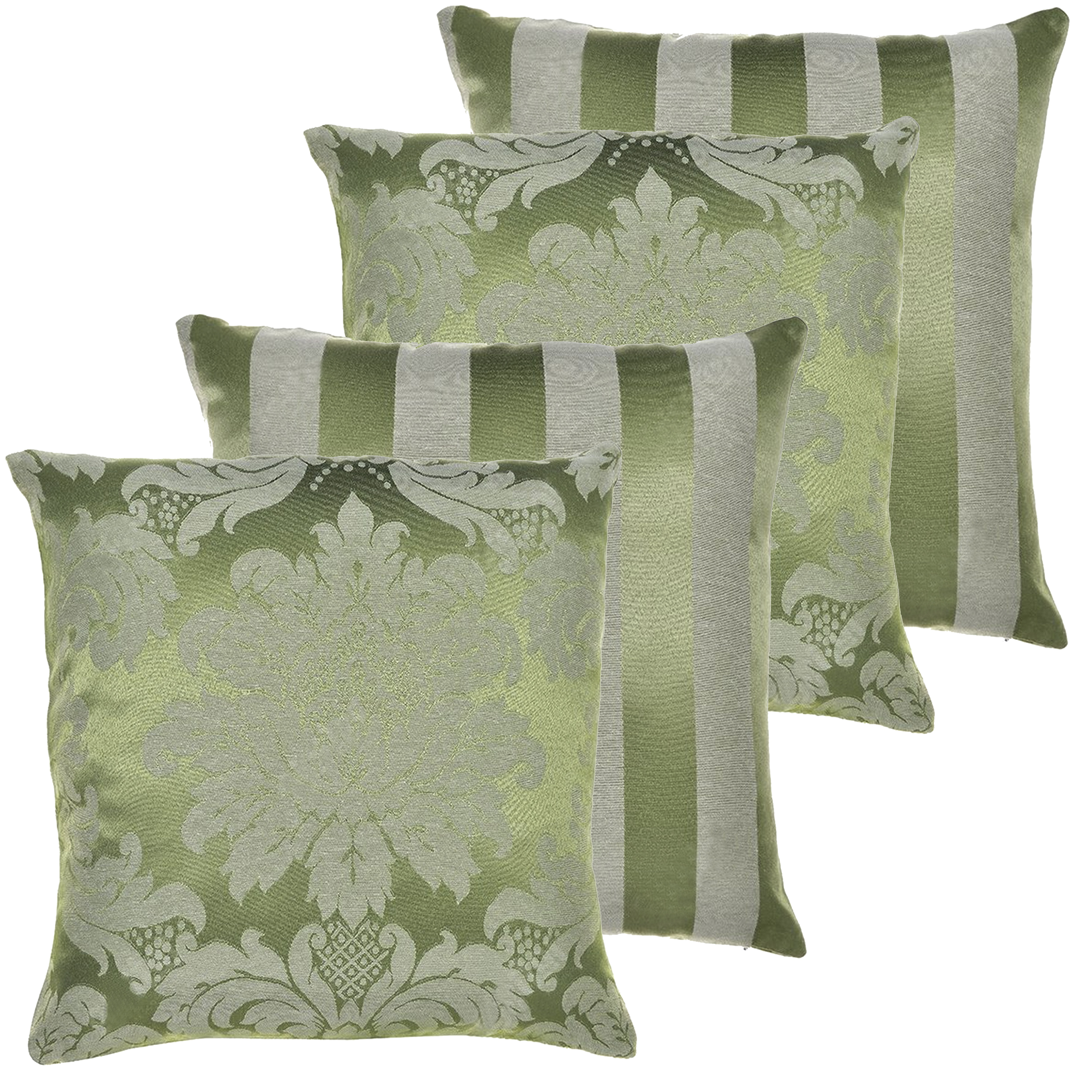 04 Capas para Almofadas Jacquard Verde Pistache 45 x 45cm