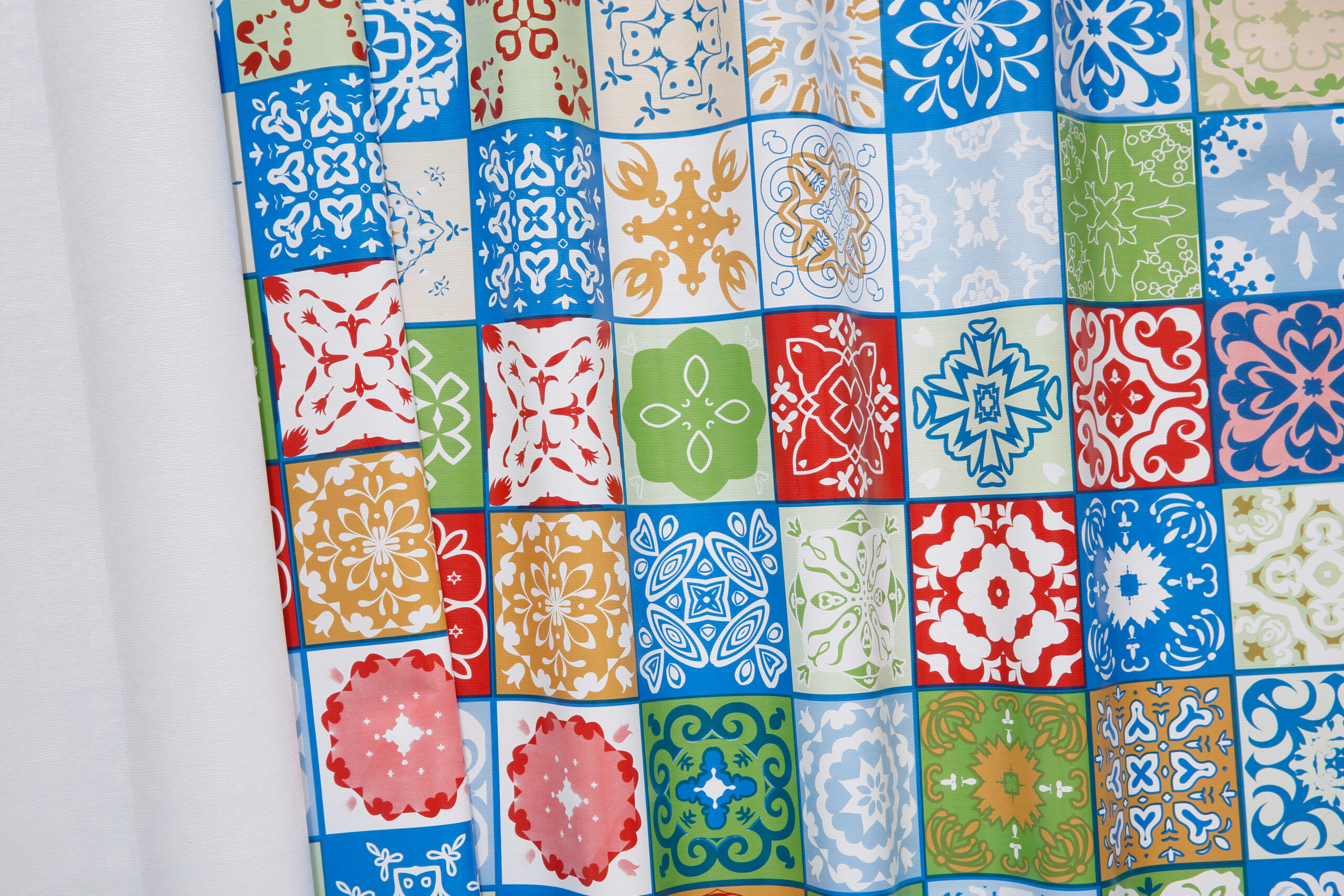 Tecido Plástico Térmico para Mesa Azulejo Hidráulico 1.40m Largura