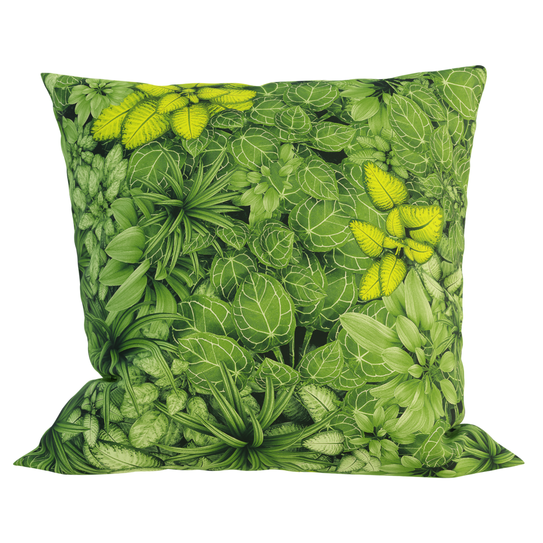 Capa para Almofada Jacquard Pantanal Amarelo e Verde