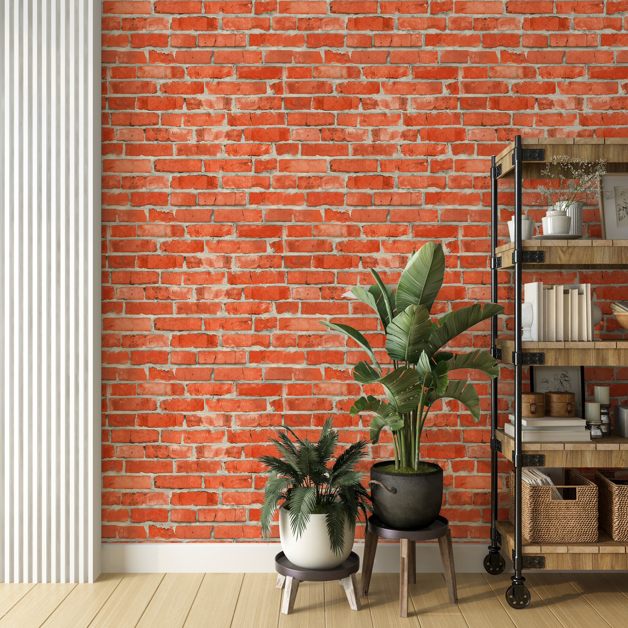 Tecido para Parede Jacquard Estampado Tijolinho Tradicional