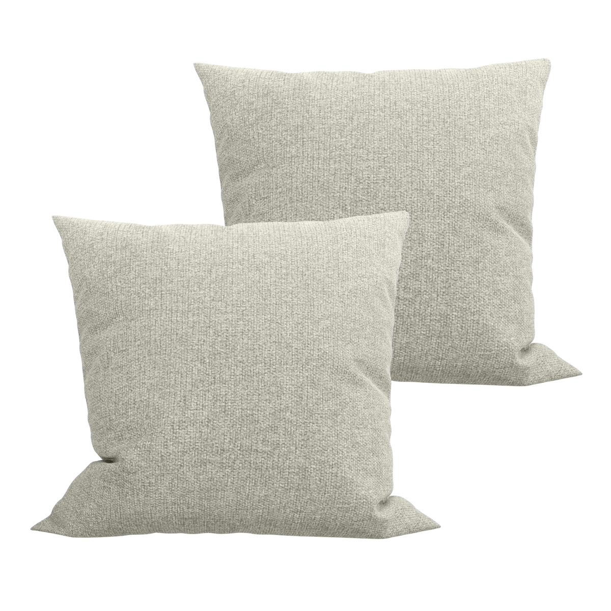 02 Capas Para Almofada Jacquard Linho Crú Rústico