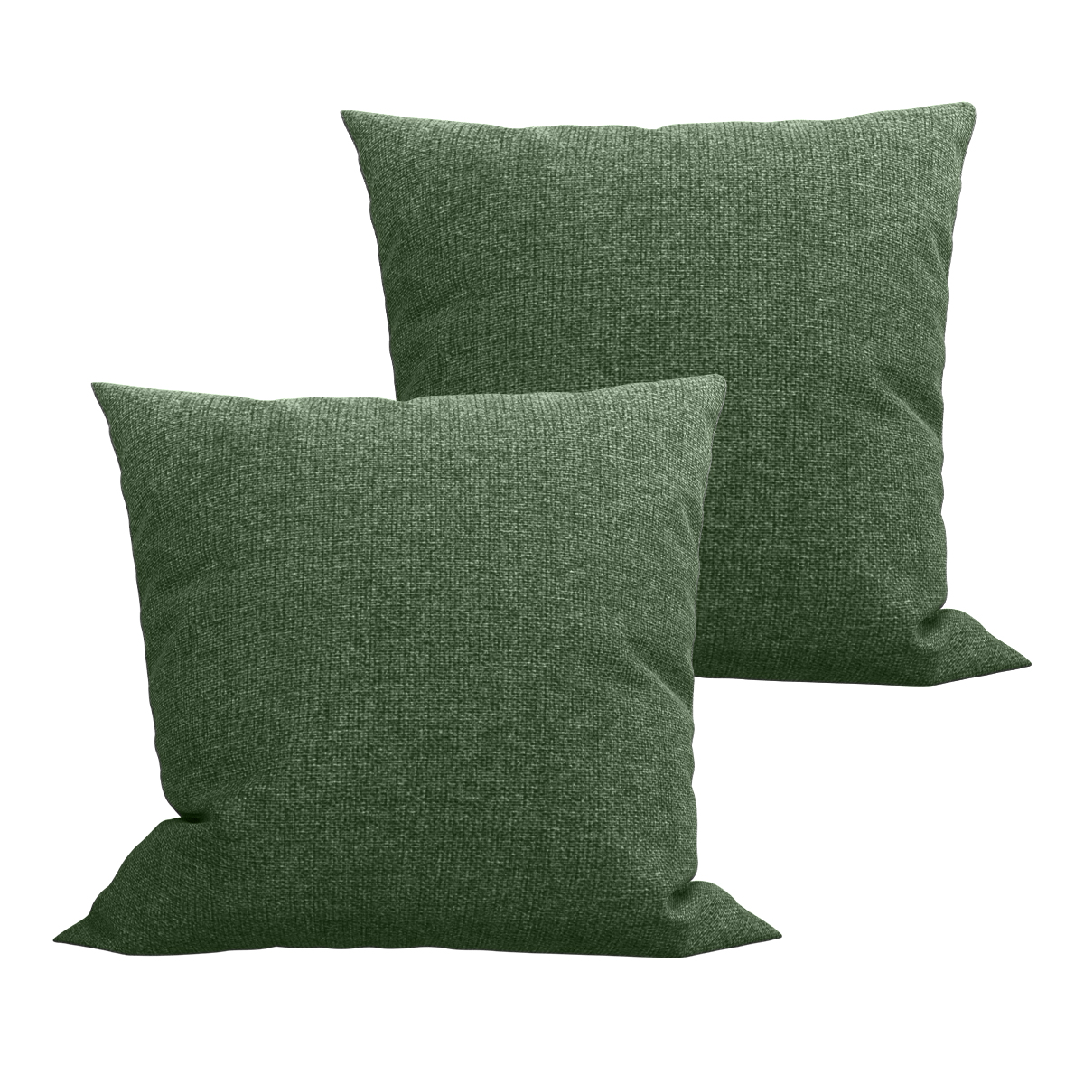 02 Capas Para Almofada Jacquard Linho Verde Rústico